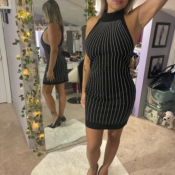 Black rhinestone dress - Picture 2 of 2